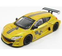 MODELLINO AUTO STATICO BURAGO RENAULT SPORT MEGANE TROPHY 2009 GIALLO SCALA 1/24