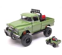 MODELLINO AUTO STATICO CHEVROLET APACHE FLEETSIDE PICK UP OFF ROAD 1958 1:24