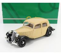 MODELLINO AUTO STATICO CITROEN TRACTION AVANT 7CV 1934 BEIGE NERO SCALA 1/18