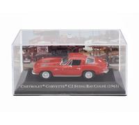MODELLINO AUTO STATICO DEAGOSTINI CHEVROLET CORVETTE STINGRAY C2 1963 ROSSO 1/43