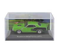 MODELLINO AUTO STATICO DEAGOSTINI PLYMOUTH HEMI CUDA COUPE 1971 CON VETRINA 1/43