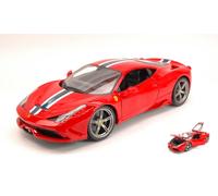 MODELLINO AUTO STATICO DIECAST BURAGO FERRARI 458 SPECIALE 2014 ROSSO SCALA 1:18