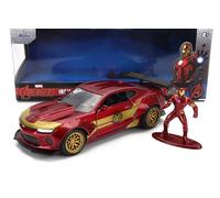 MODELLINO AUTO STATICO DIECAST CHEVROLET CAMARO COUPE IRON MAN FIGURE 2016 1/32