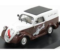 MODELLINO AUTO STATICO DIECAST FIAT 500B VAN PUBBLICITARIO CAFFAREL 1950 1/43