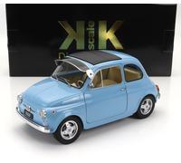 MODELLINO AUTO STATICO DIECAST FIAT 500F CUSTOM WITH ABARTH RIMS 1968 BLU 1/12
