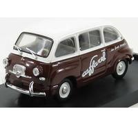 1:43 Brumm Fiat 600 Multipla Veicolo Commerciale Caffarel 1956 White Brown R595