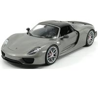 MODELLINO AUTO STATICO DIECAST PORSCHE 918 SPIDER 2015 GRIGIO MODELLISMO 1:18