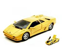 MODELLINO AUTO STATICO DIECAST WELLY LAMBORGHINI DIABLO 1994 GIALLO SCALA 1:24