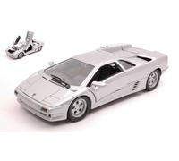 MODELLINO AUTO STATICO DIECAST WELLY LAMBORGHINI DIABLO 1995 SILVER SCALA 1:24