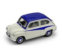 1:43 Brumm Fiat 600 750 Derivazione Abarth 1956 Grey Blue R645-02 Modellino