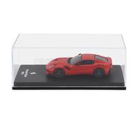 MODELLINO AUTO STATICO FERRARI F-12 TDF 2015 CON VETRINA ROSSO MODELLISMO 1/64