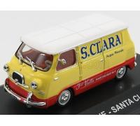 MODELLINO AUTO STATICO FIAT 600 FURGONE VAN SANTA CLARA 1962 GIALLO ROSSO 1/43