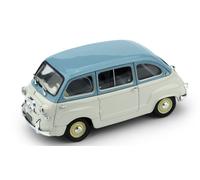 MODELLINO AUTO STATICO FIAT 600 MULTIPLA 1 SERIE 1956 AZZURRO GRIGIO SCALA 1:43
