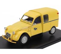 MODELLINO AUTO STATICO HACHETTE CITROEN 2CV AZU VAN PTT 1954 GIALLO SCALA 1/24