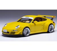 MODELLINO AUTO STATICO IXO PORSCHE RWB 997 GIALLO MODELLISMO SCALA 1:43