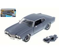 MODELLINO AUTO STATICO JADA DOM CHEVY CHEVELLE SS FAST FURIOUS GRIGIO SCALA 1:24