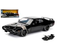 MODELLINO AUTO STATICO JADA DOM'S PLYMOUTH GTX FAST FURIOUS 8 NERO SCALA 1:24