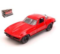MODELLINO AUTO STATICO JADA LETTY CHEVY CORVETTE FAST FURIOUS ROSSO SCALA 1:32
