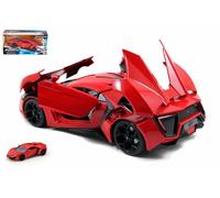 MODELLINO AUTO STATICO JADA LYKAN HYPERSPORT FAST FURIOUS 7 ROSSO SCALA 1:24