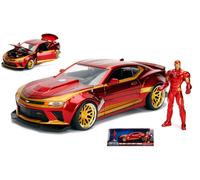 MODELLINO AUTO STATICO JADA TOYS IRON MAN W/2016 CHEVY CAMARO ROSSO SCALA 1/24