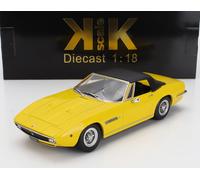 MODELLINO AUTO STATICO KK SCALE MASERATI GHIBLI SPIDER CABRIO 1970 GIALLO 1:18