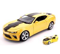 MODELLINO AUTO STATICO MAISTO CHEVROLET CAMARO SS 2016 GIALLO SCALA 1:18