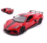 MODELLINO AUTO STATICO MAISTO CHEVROLET CORVETTE STINGRAY COUPE' 2020 ROSSO 1:24