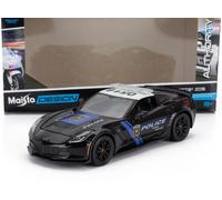 MODELLINO AUTO STATICO MAISTO CHEVROLET CORVETTE Z06 C7 COUPE POLICE 2015 1/24