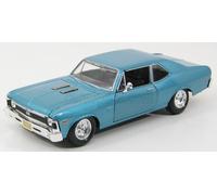 MODELLINO AUTO STATICO MAISTO CHEVROLET NOVA SS COUPE 1970 BLU SCALA 1/24