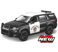 MODELLINO AUTO STATICO MAISTO CHEVROLET TAHOE POLICE 2012 BIANCO/NERO SCALA 1:27