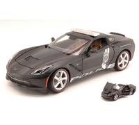 MODELLINO AUTO STATICO MAISTO CORVETTE STINGRAY 2014 SAFETY SERVICE POLICE 1/18