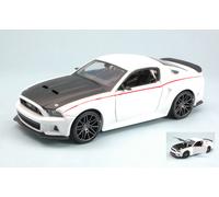 MODELLINO AUTO STATICO MAISTO FORD MUSTANG STREET RACER 2014 BIANCO/NERO 1:24