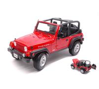 MODELLINO AUTO STATICO MAISTO JEEP WRANGLER RUBICON ROSSO MODELLISMO SCALA 1:18
