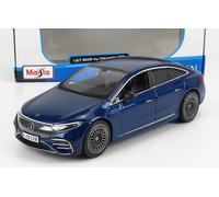 MODELLINO AUTO STATICO MAISTO MERCEDES BENZ EQS 2022 BLU MODELLISMO SCALA 1/27