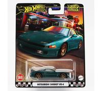MODELLINO AUTO STATICO MATTEL MITSUBISHI 3000GT VR-4 COUPE 1991 VERDE SCALA 1/64