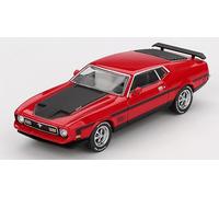 MODELLINO AUTO STATICO MINI GT FORD MUSTANG MACH 1 1971 RACE ROSSO SCALA 1:64
