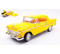 MODELLINO AUTO STATICO MOTORMAX CHEVROLET BEL AIR CONVERTIBLE 1955 GIALLO 1:18