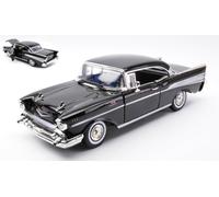 MODELLINO AUTO STATICO MOTORMAX CHEVROLET BEL AIR HARDTOP 1957 NERO SCALA 1:18