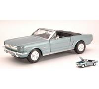 MODELLINO AUTO STATICO MOTORMAX FORD MUSTANG CONVERTIBLE 1964 BLU SCALA 1/24
