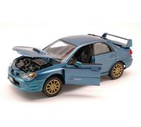 MODELLINO AUTO STATICO MOTORMAX IMPREZA WRX STI 2003 BLU MODELLISMO SCALA 1:24