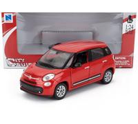 MODELLINO AUTO STATICO NEWRAY FIAT 500L CITY 2013 ROSSO MODELLISMO SCALA 1/24