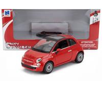 MODELLINO AUTO STATICO NEWRAY FIAT NUOVA 500 2007 ROSSO MODELLISMO SCALA 1/24