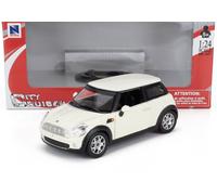 MODELLINO AUTO STATICO NEWRAY MINI COOPER 2006 BIANCO MODELLISMO SCALA 1/24