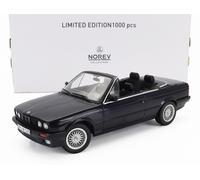 MODELLINO AUTO STATICO NOREV BMW 3-SERIES 325I E30 CABRIOLET OPEN 1991 BLU 1/18