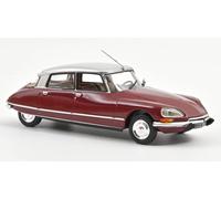 MODELLINO AUTO STATICO NOREV CITROEN DS 23 PALLAS 1972 ROSSO SILVER SCALA 1/43