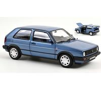 MODELLINO AUTO STATICO NOREV VW GOLF 10 MILLION 1988 BLU MODELLISMO SCALA 1:18