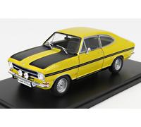 MODELLINO AUTO STATICO OPEL KADETT B RALLYE 1970 GIALLO NERO SCALA 1/24