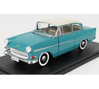 MODELLINO AUTO STATICO OPEL OLYMPIA REKORD P1 1957 TURQUOISE BIANCO SCALA 1/24