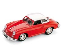 MODELLINO AUTO STATICO PORSCHE 356 HARD TOP 1952 ROSSO MODELLISMO SCALA 1:43