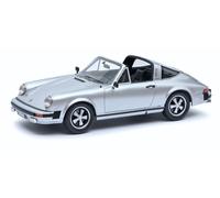 MODELLINO AUTO STATICO PORSCHE 911 TARGA 1977 SILVER PRO RESINA SCALA 1:18